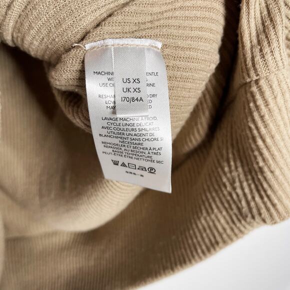 Free People XSmall XS Main Squeeze Hacci Sweater We The Free Ribbed Tan Neutral - Picture 8 of 11